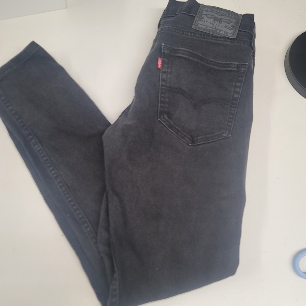 Levi Strauss & Co Skinny Taper Black Denim Jeans Women W32 L32